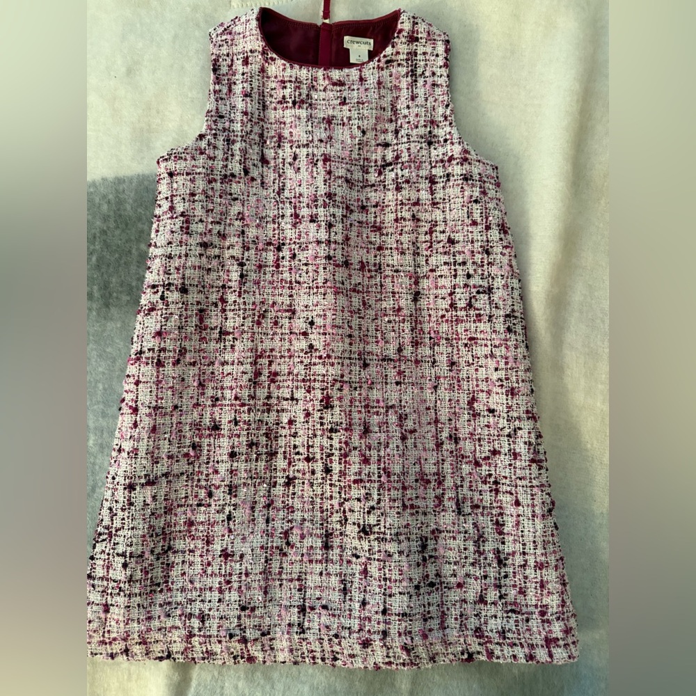 Crewcuts Pink and Black Tweed Dress